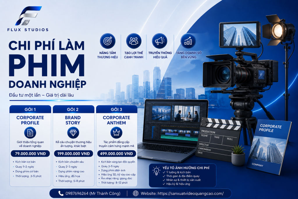 Chi phí làm phim doanh nghiệp
