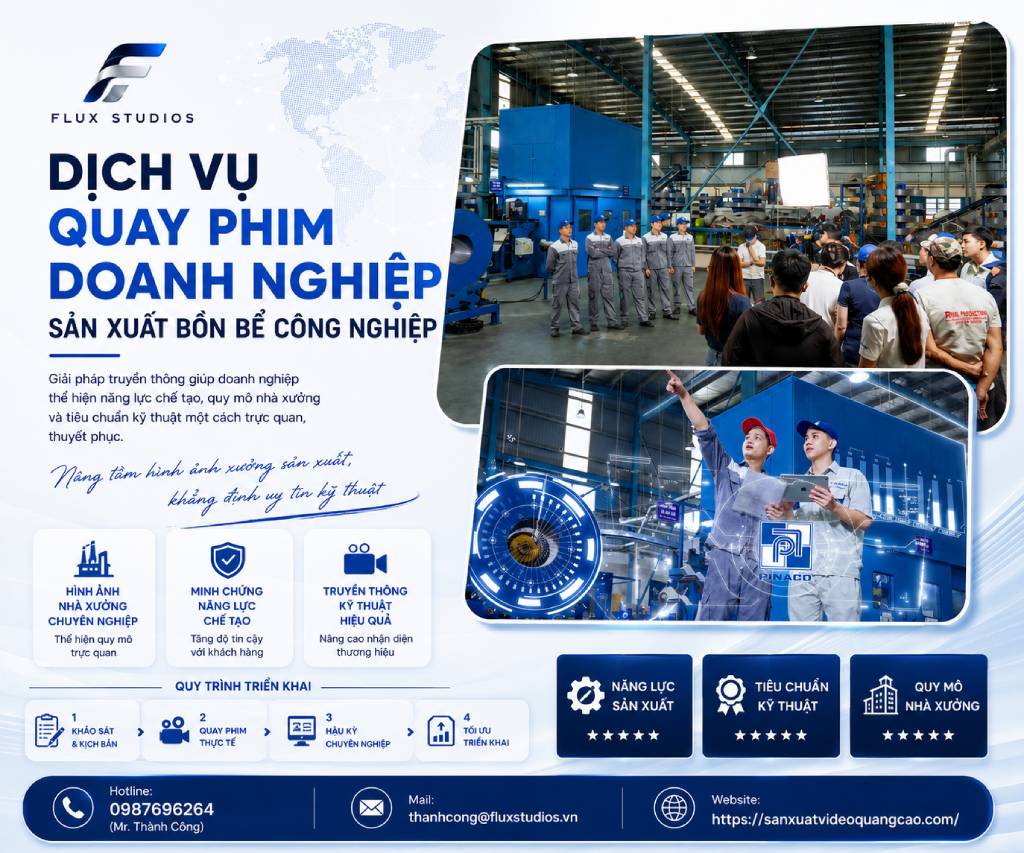 Dịch vụ quay phim doanh nghiệp sản xuất bồn bể công nghiệp