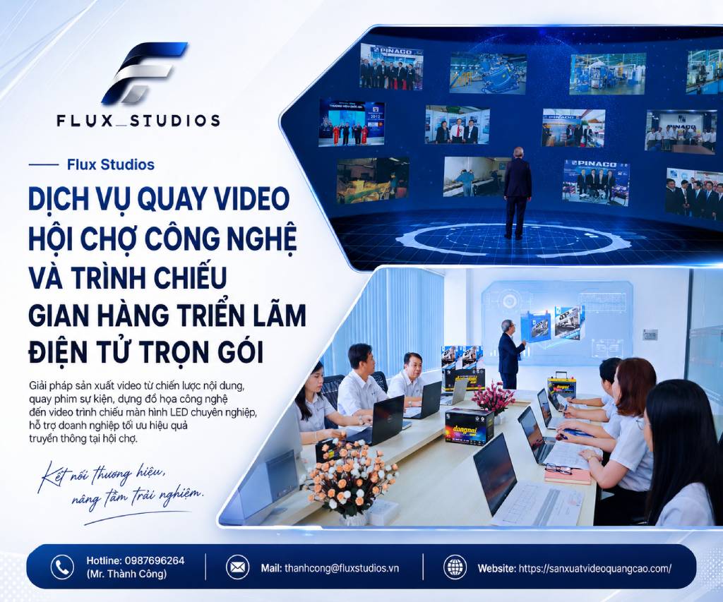 Dịch Vụ Quay Video Hội Chợ Công Nghệ Và Trình Chiếu Gian Hàng Triển Lãm điện tử