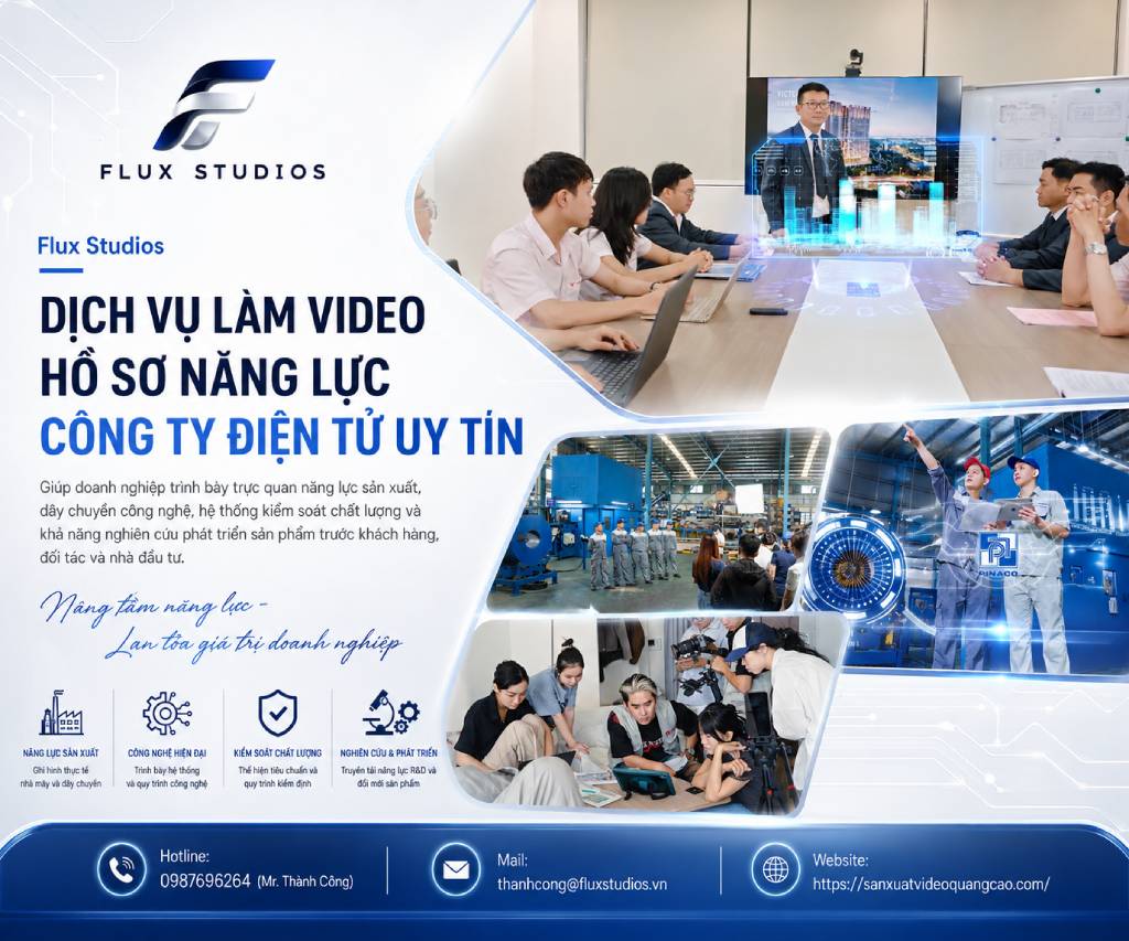 Dịch vụ làm video hồ sơ năng lực công ty điện tử